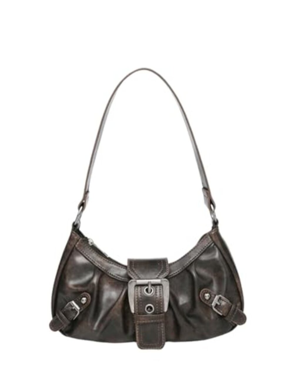 Verdusa Women's Faux Leather Top Handle Shoulder Hobo Bag Zipper